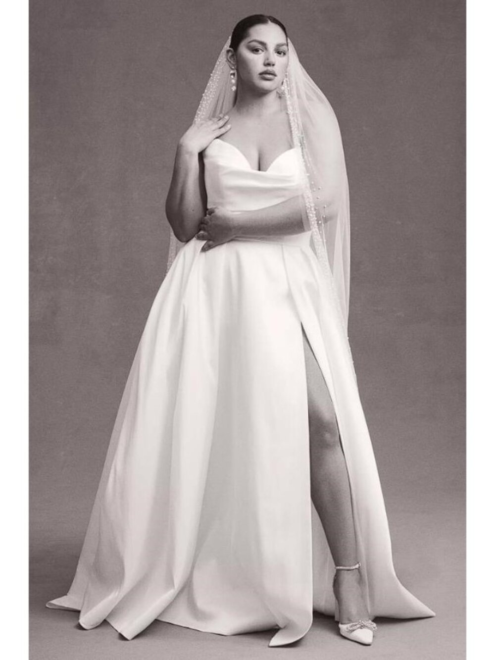 JENNY YOO Preston Strapless Ball-Skirt Taffeta Wedding Gown Size 22 in Ivory